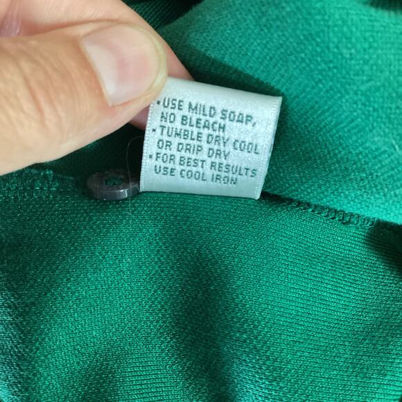 Masters Collection Polo Shirt Size L Pima Cotton Short Sleeve Solid Green Golf - Picture 12 of 16